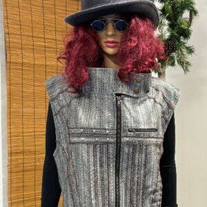 NISHU~High/Low Steampunk 100% Cotton Vest~India Size Small